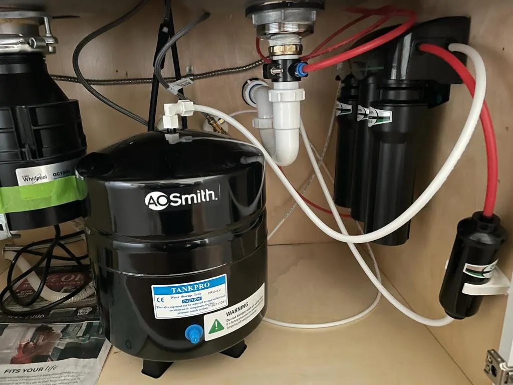 Reverse Osmosis water filtration system install